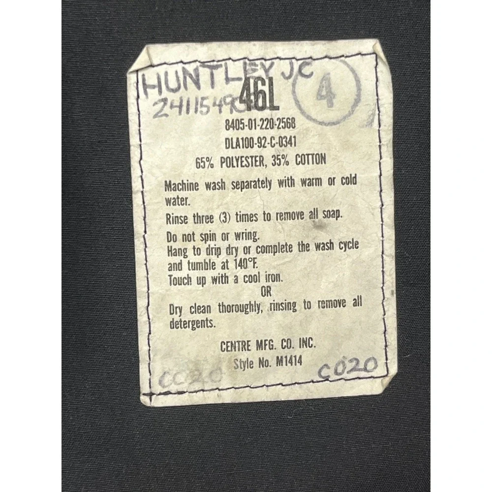 Vintage US Military All Weather‎ Trench Coat Black 46L fleece zip in Liner